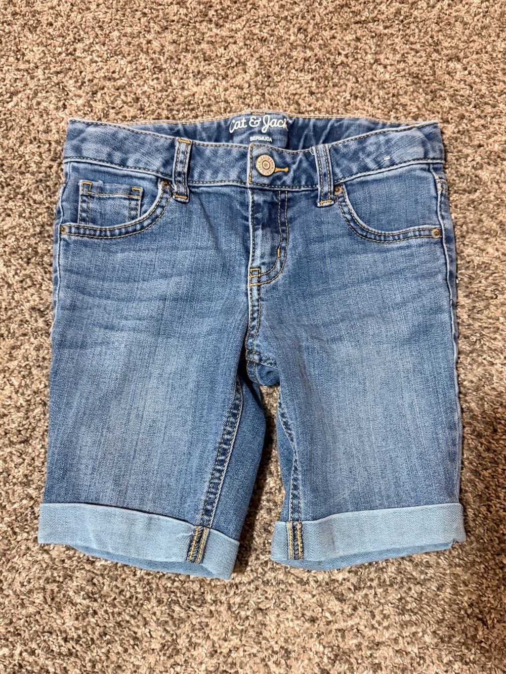 Girls Denim Bermuda Shorts